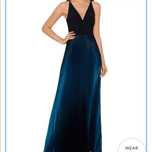 AQUA
Pleated Shimmer Gown for Bloomingdales